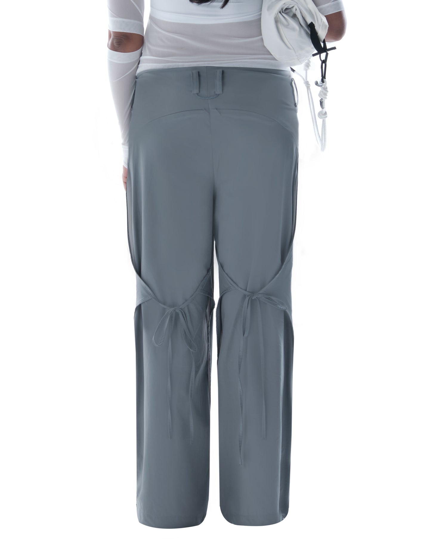 LENA BOW GREY TROUSERS