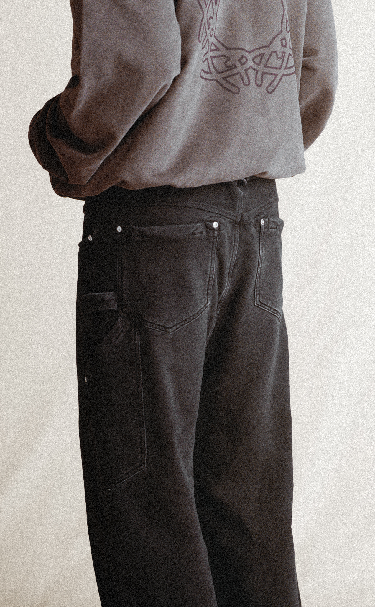 CALÇA FIXER STRAIGHT STONED PRETO