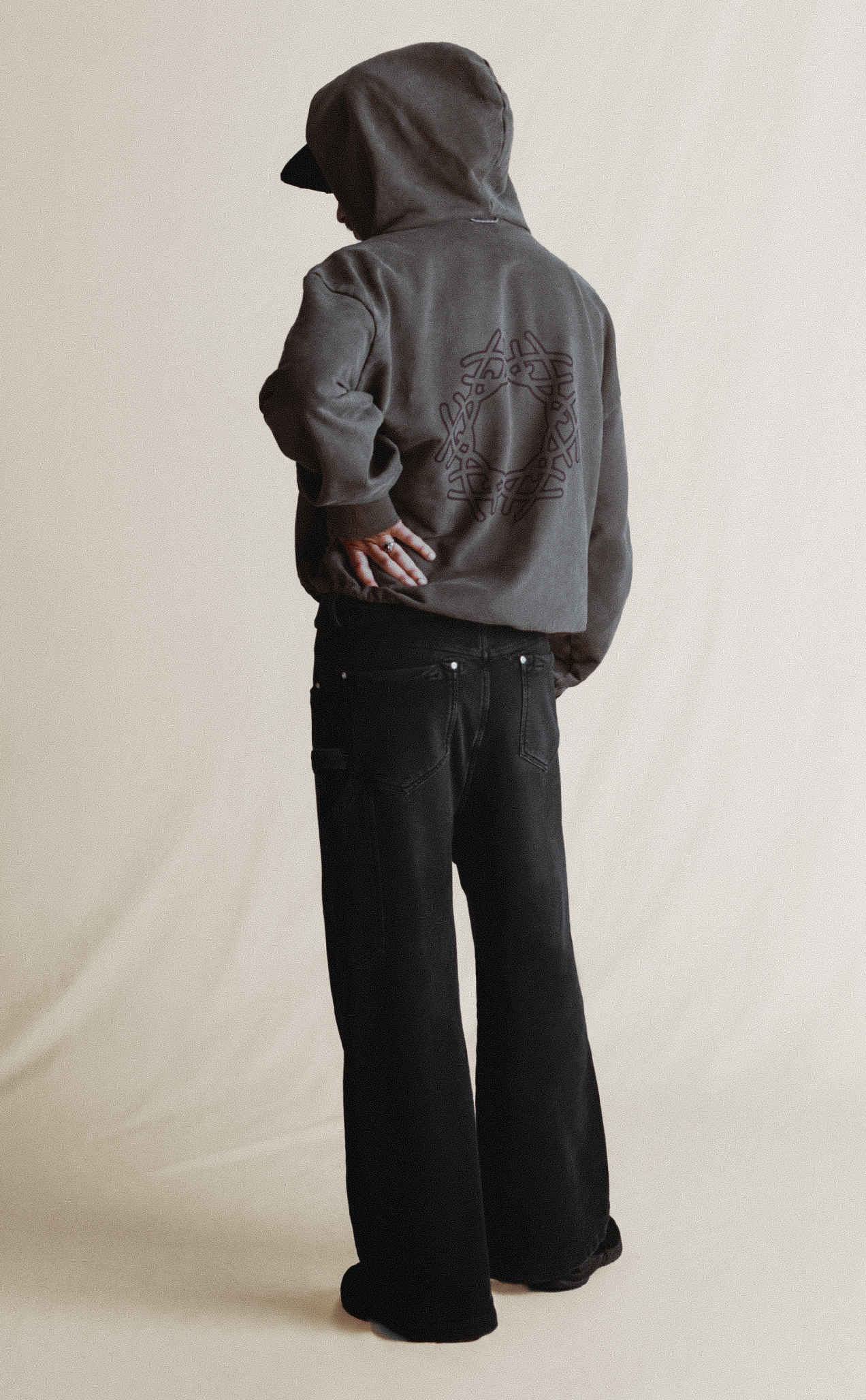 CALÇA FIXER STRAIGHT STONED PRETO