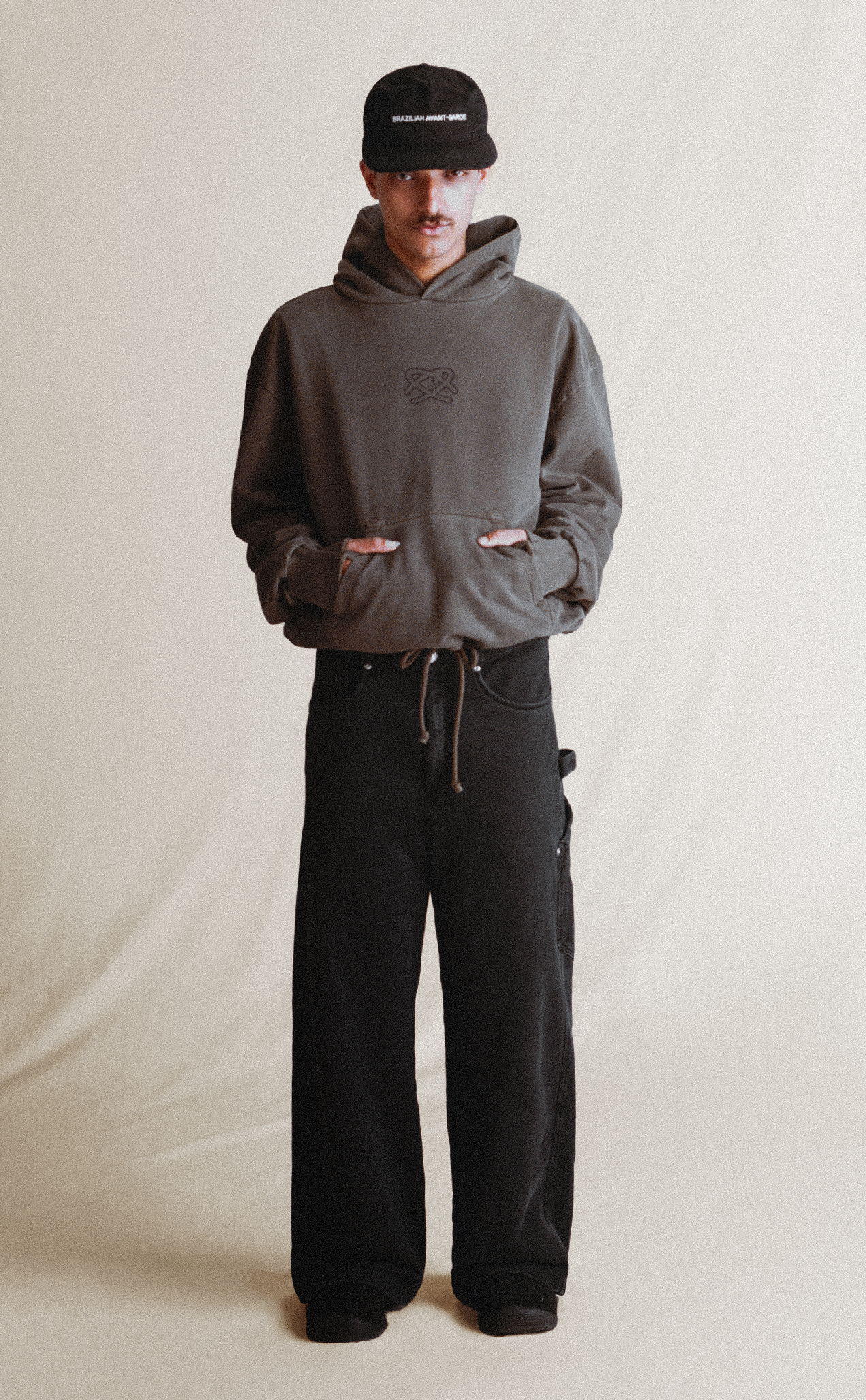 CALÇA FIXER STRAIGHT STONED PRETO