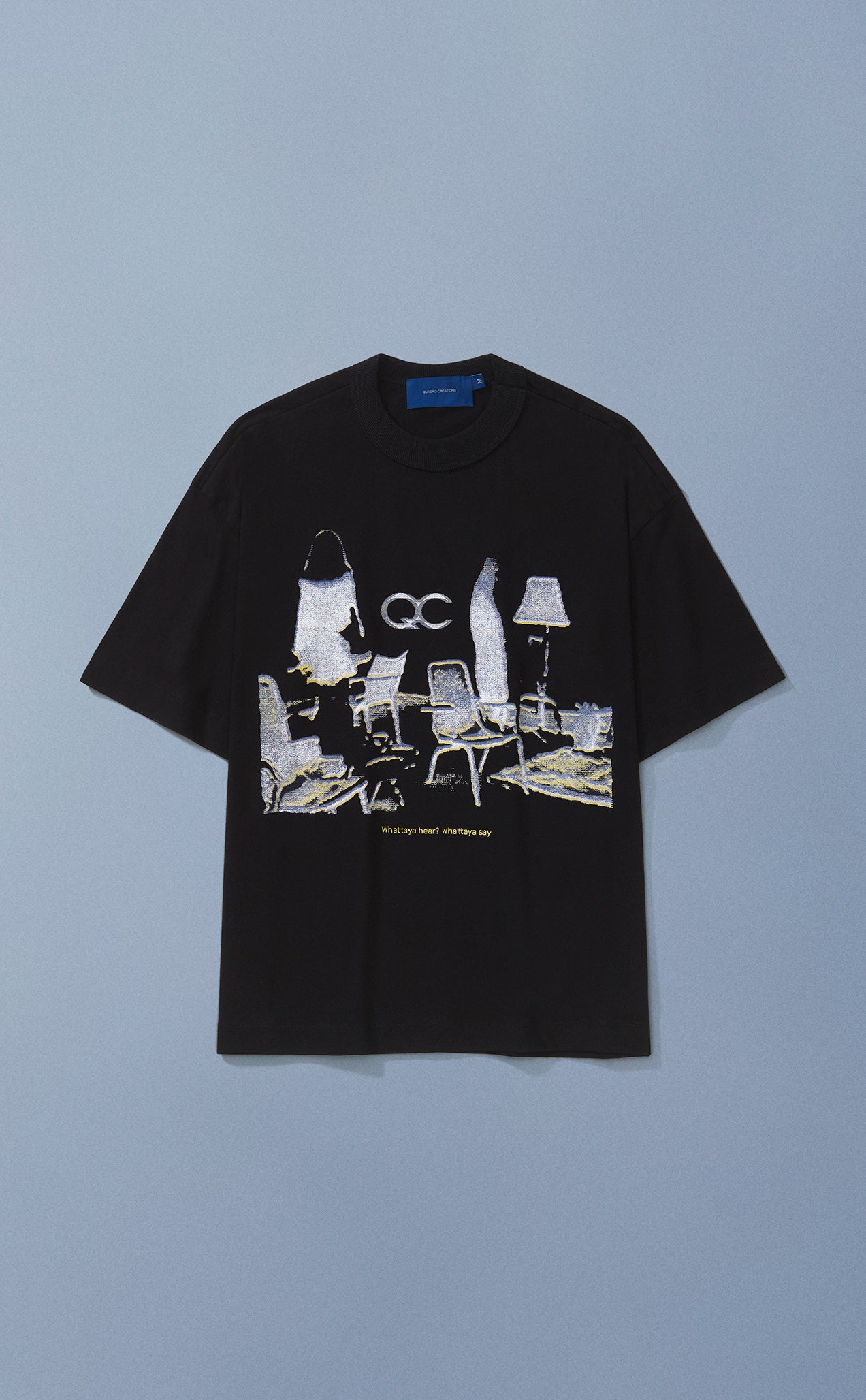CAMISETA SALA DE ESPERA BOXY PRETO