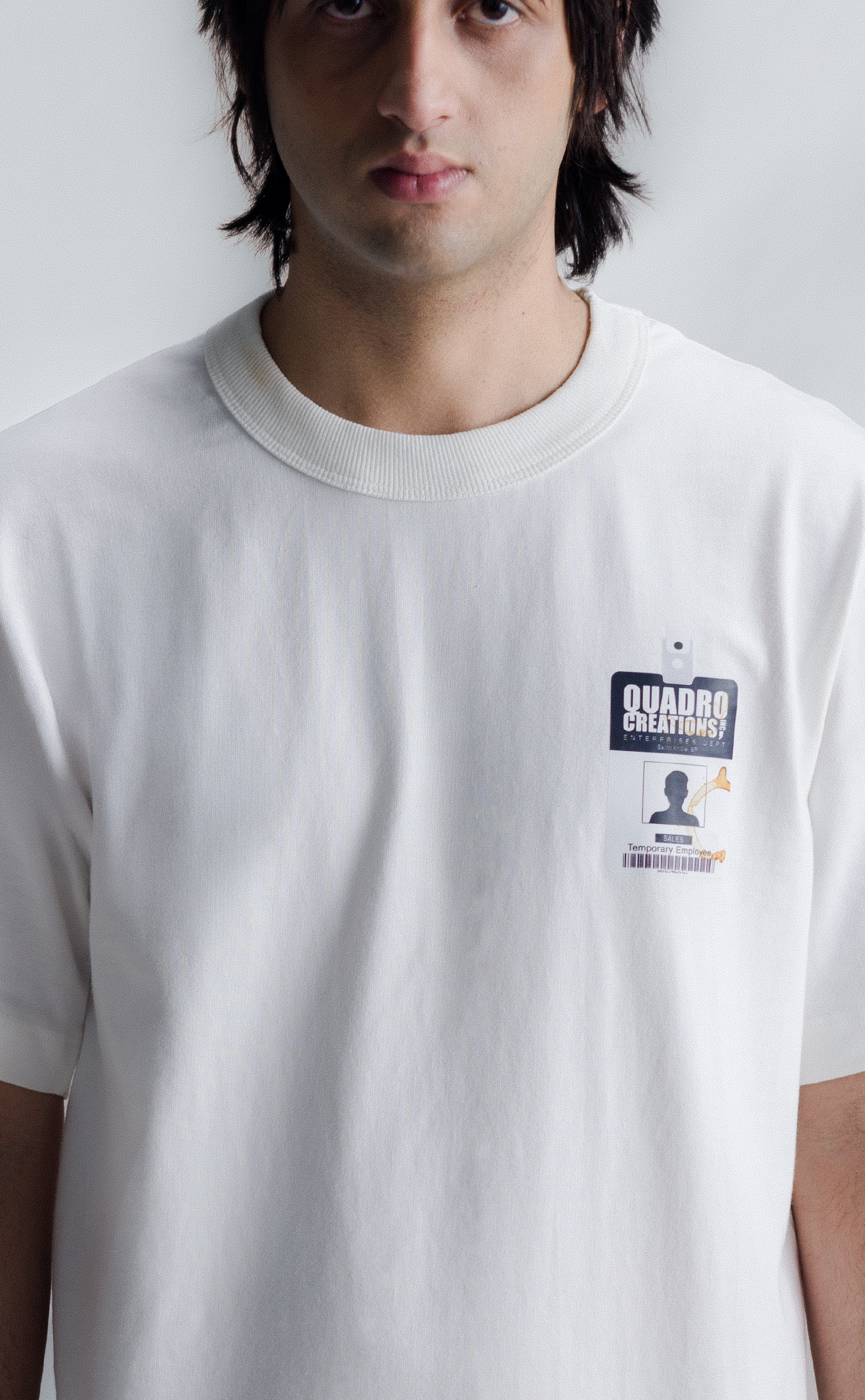TSHIRT FRAME TEMPORARY BADGE REGULAR OFF WHITE