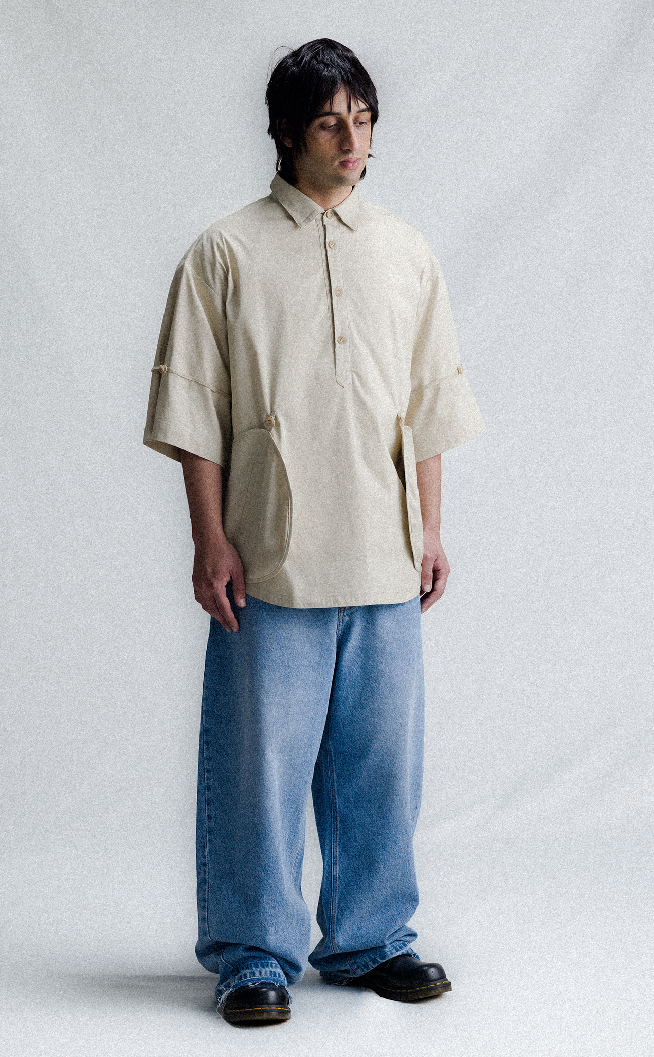 MOTIF SHORTSLEEVE SHIRT CAQUI