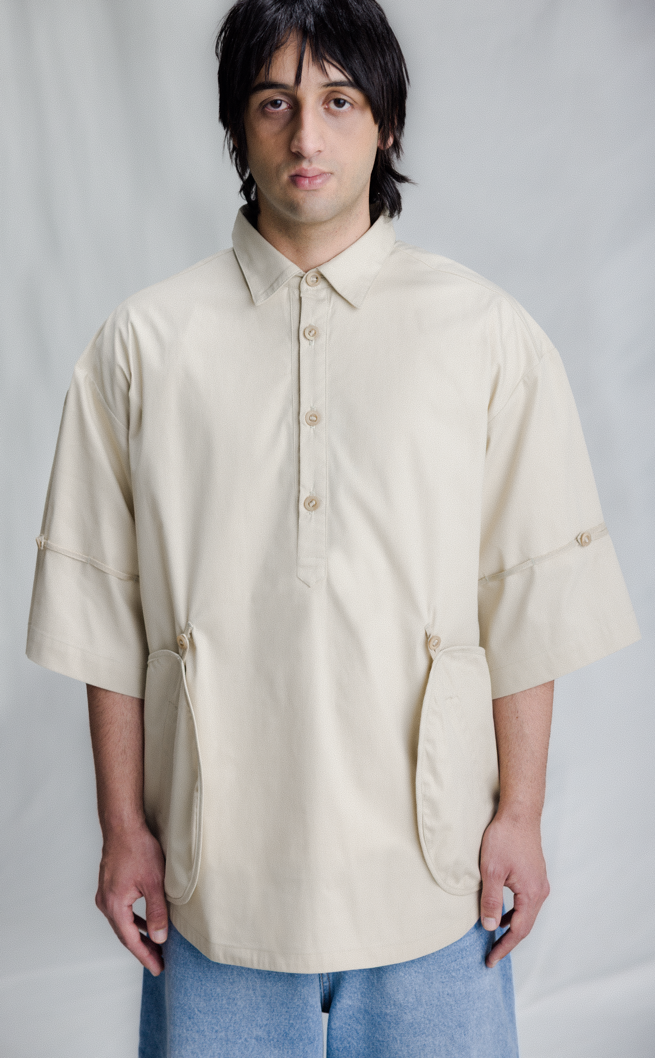 MOTIF SHORTSLEEVE SHIRT CAQUI