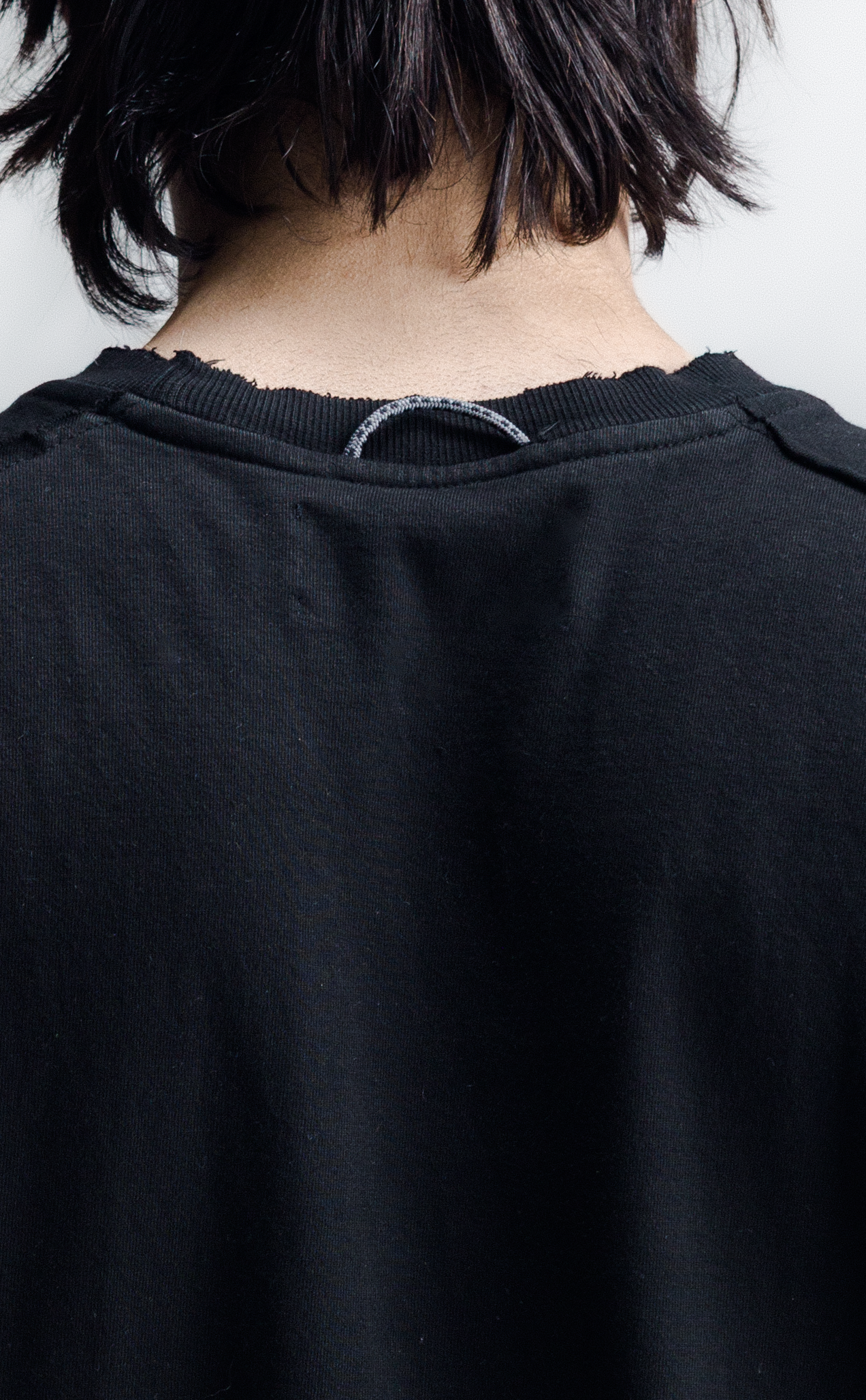 T-SHIRT PIQUET PLAYSOLITAIRE OVERSIZED RAGLAN BLACK