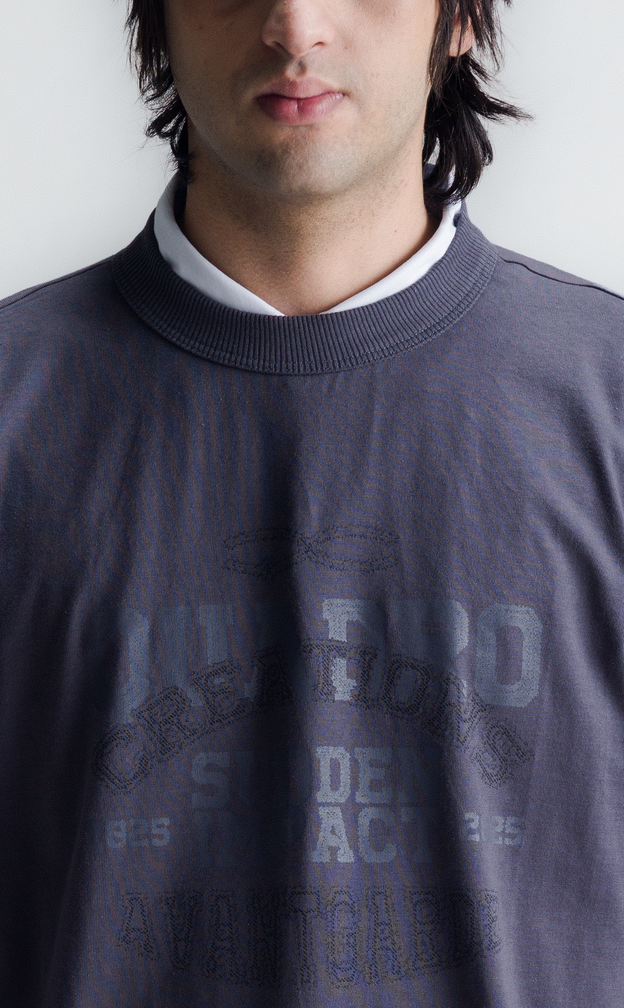 T-SHIRT AVANT-GARDE COLLEGE BOXY DARK GREY
