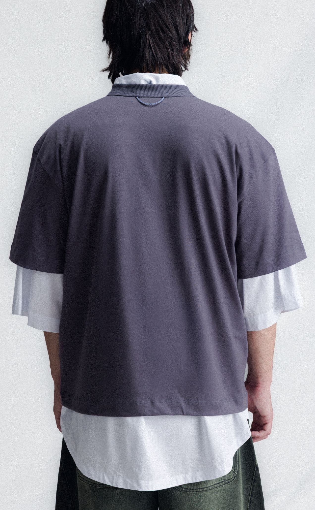 T-SHIRT AVANT-GARDE COLLEGE BOXY DARK GREY