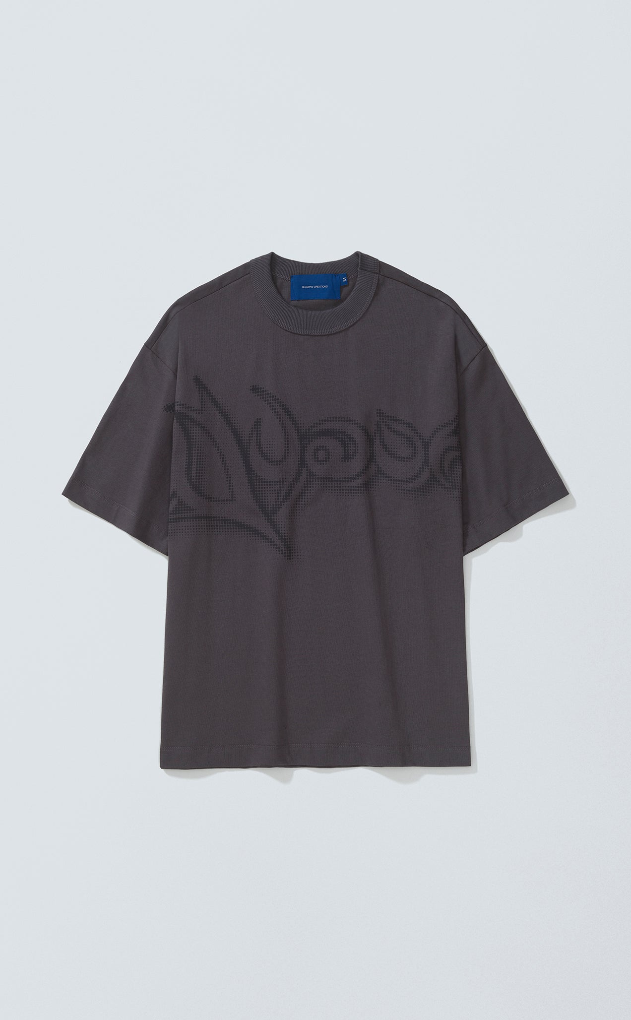 T-SHIRT QUADRO TRIBE BOXY DARK GREY