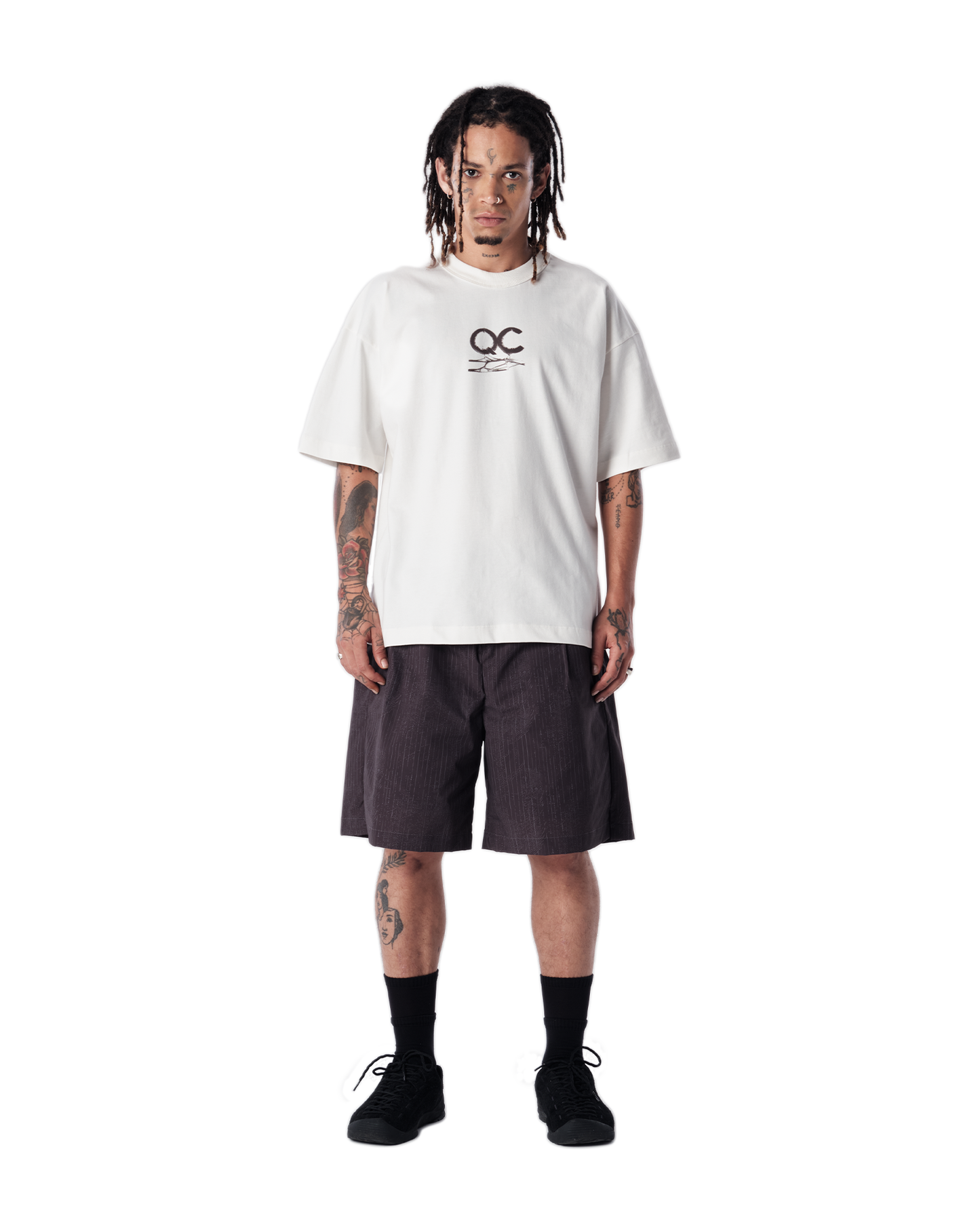 CAMISETA QC ANATOMIA BOXY OFF-WHITE