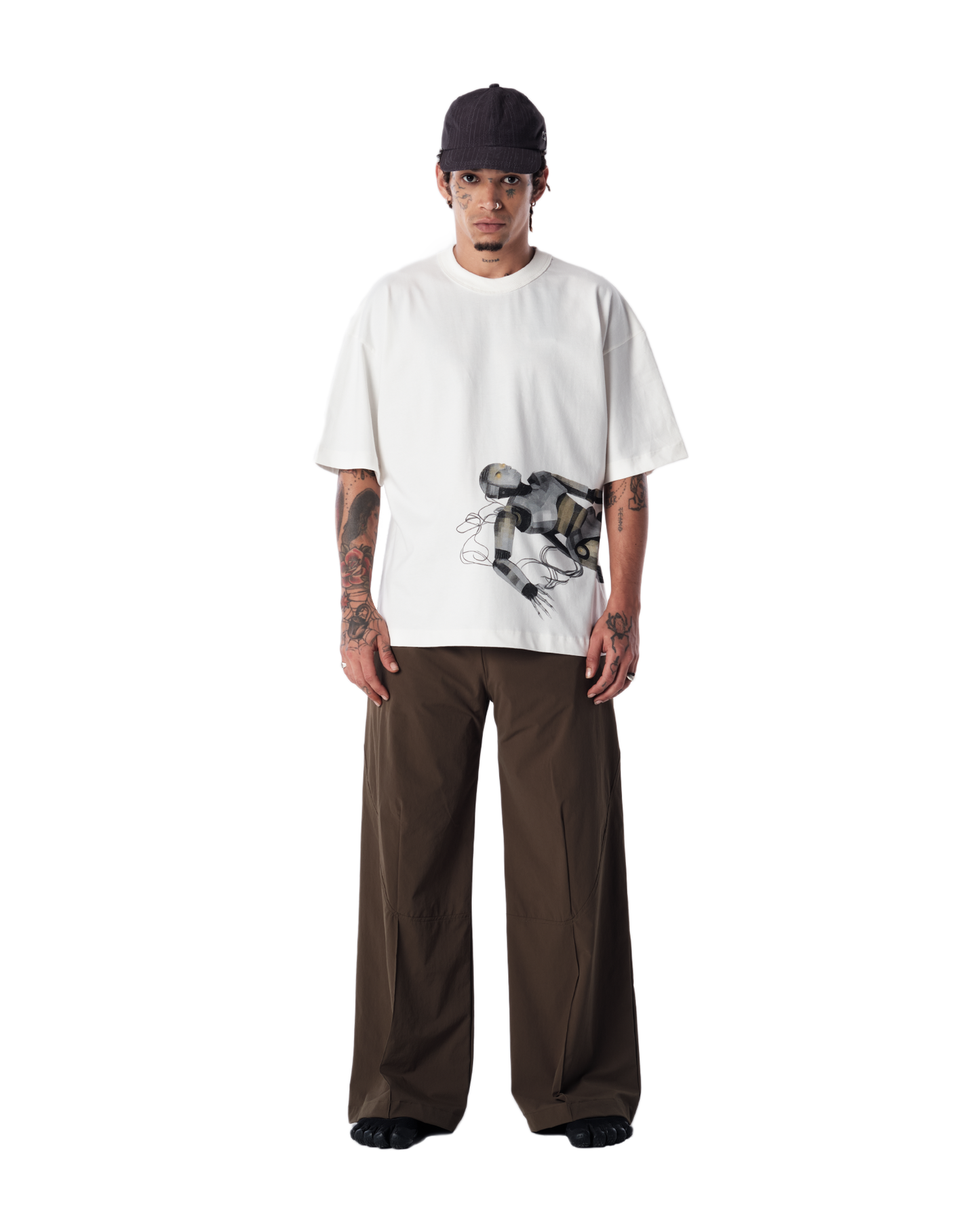 CAMISETA QC DOWN ROBOT BOXY OFF-WHITE