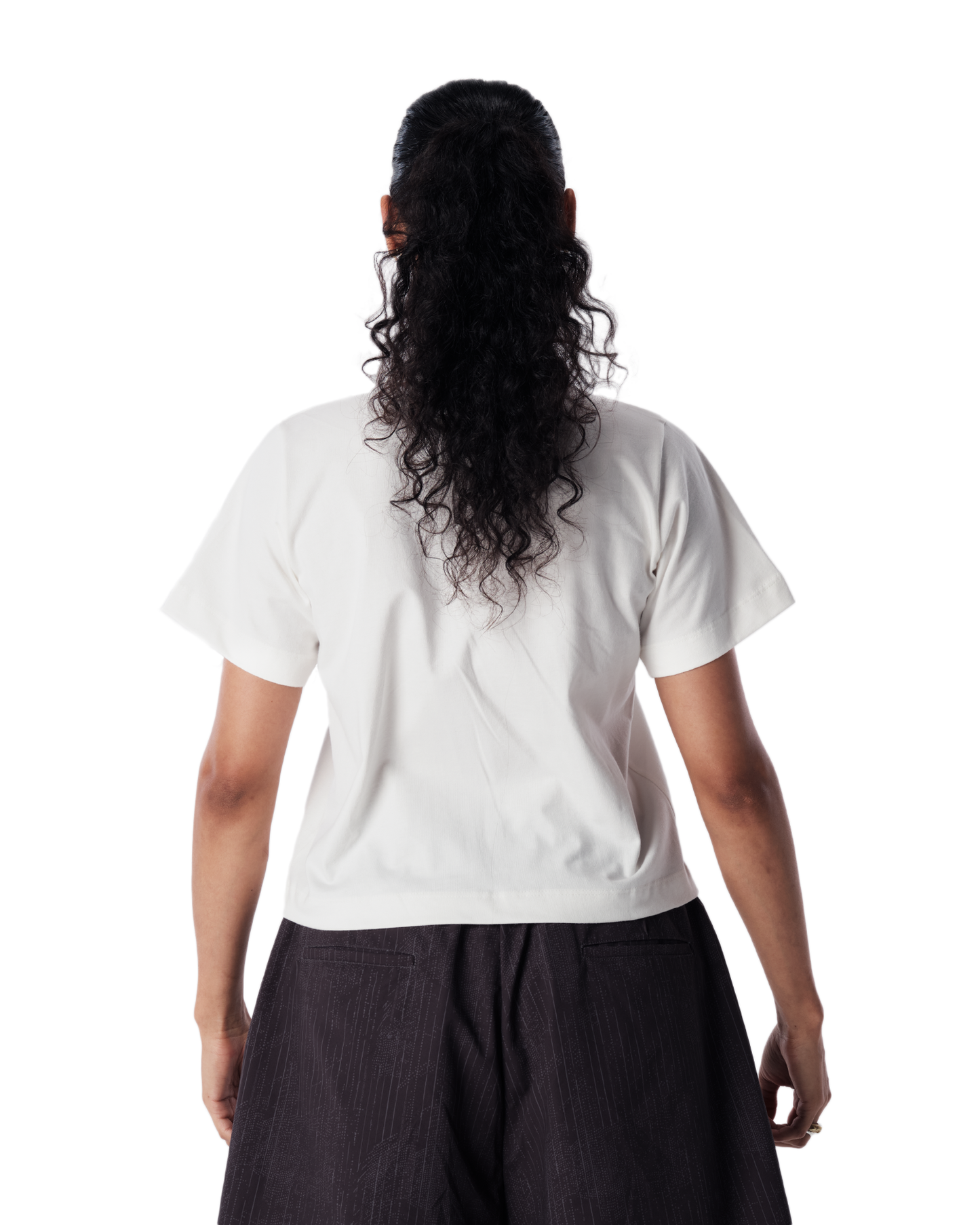 CAMISETA QC STENCIL BABY TEE OFF-WHITE