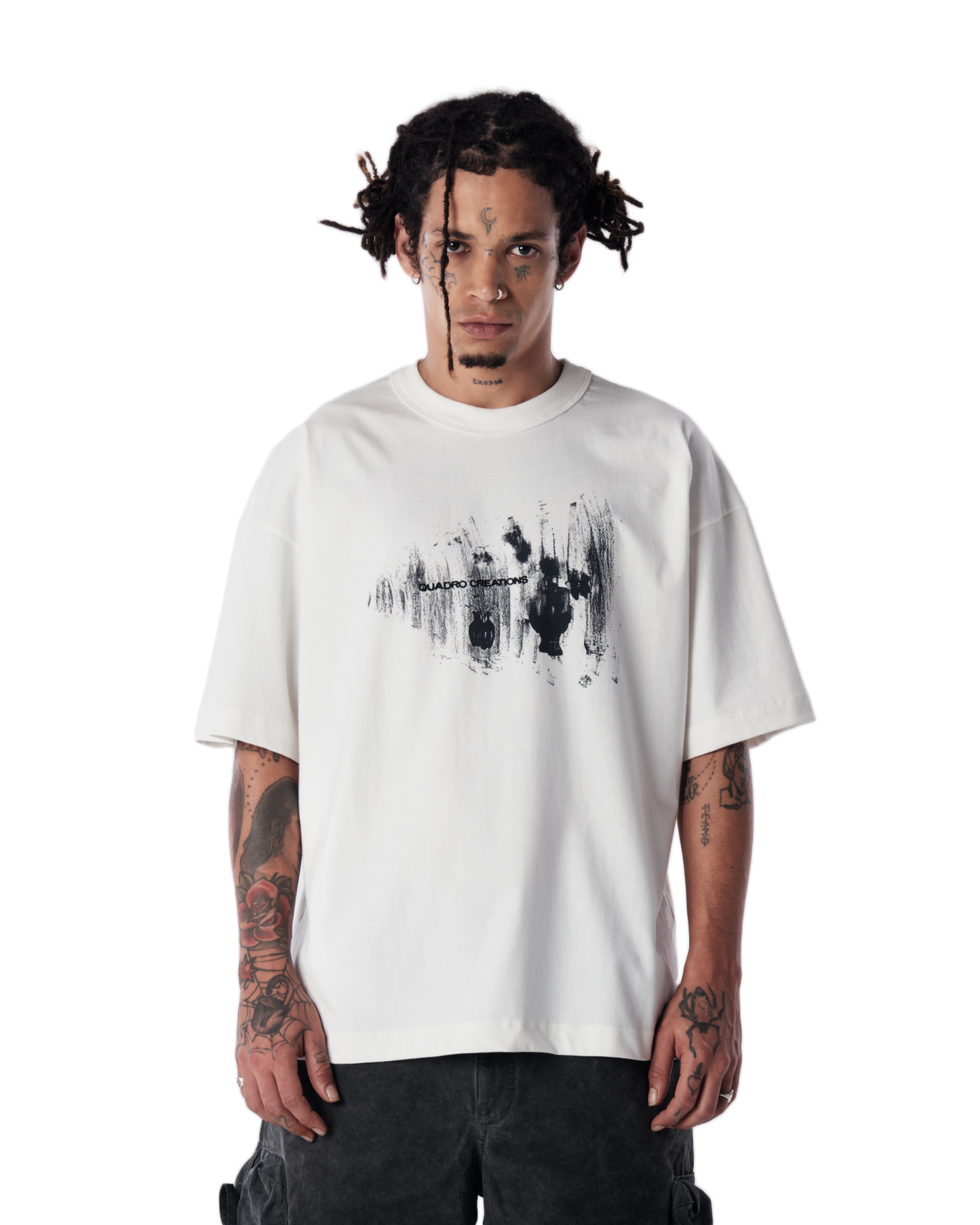 CAMISETA QC VASO BOXY OFF-WHITE