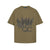LINE DOTS BOXY BROWN T-SHIRT