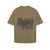 LINE DOTS BOXY BROWN T-SHIRT