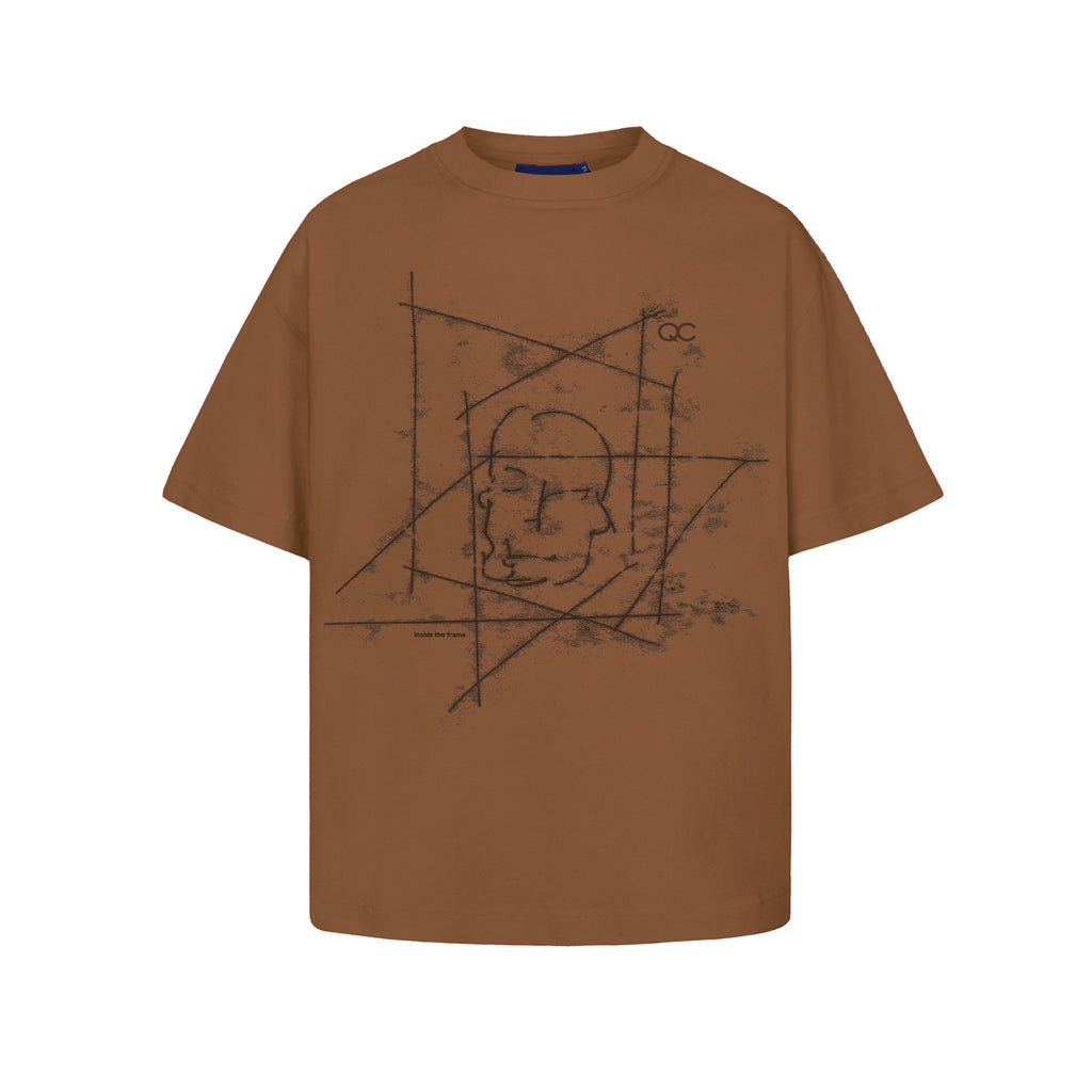 INSIDE THE FRAME BROWN T-SHIRT