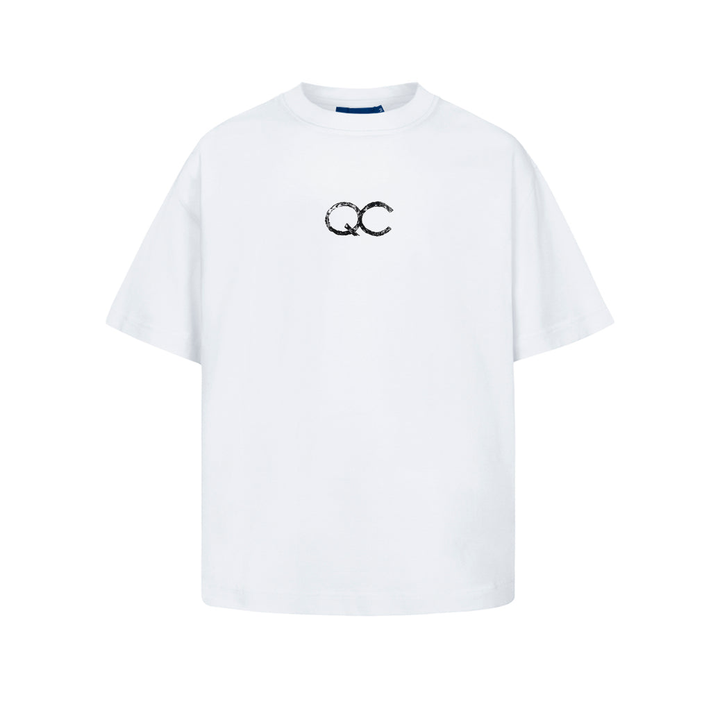 QC SKULL FV WHITE T-SHIRT