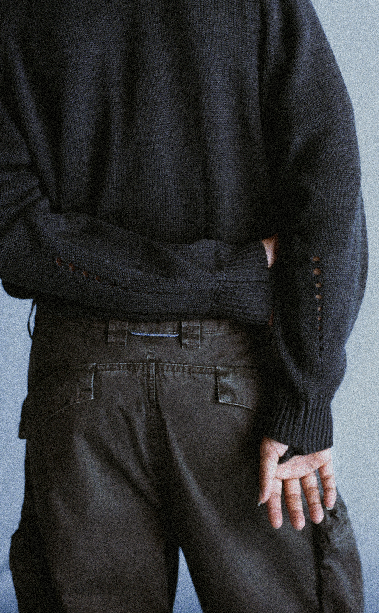 CALÇA DYER WIDE STONED PRETO [PRÉ-VENDA]