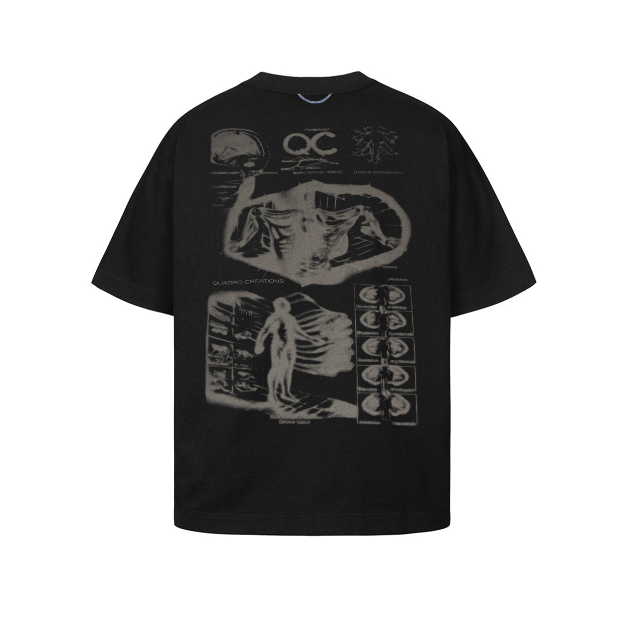 CAMISETA QC ANATOMIA BOXY PRETO