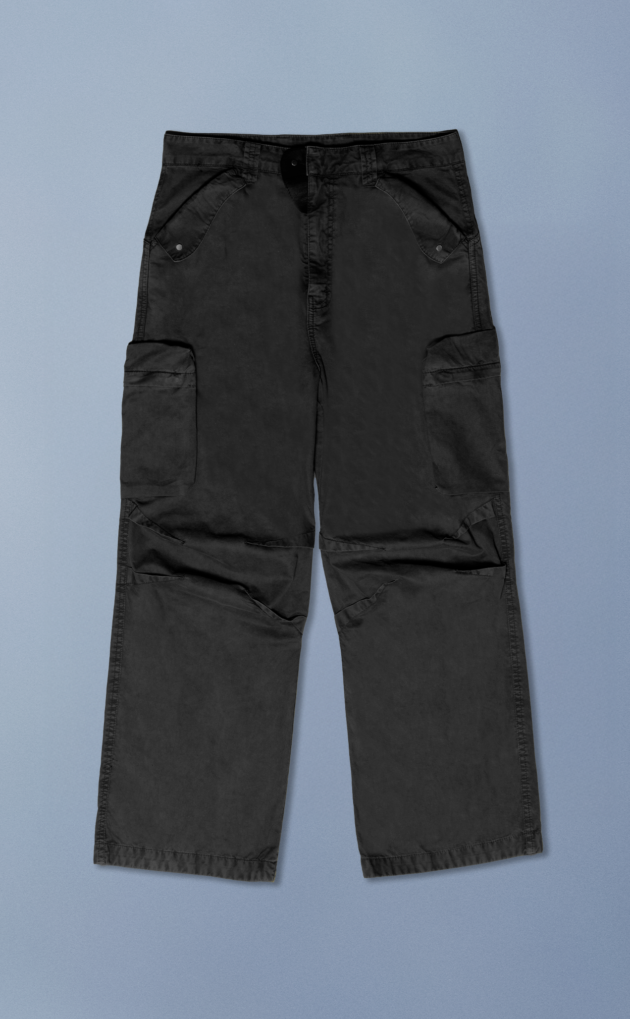 CALÇA DYER WIDE STONED PRETO [PRÉ-VENDA]