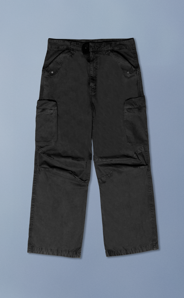 CALÇA DYER WIDE STONED PRETO [PRÉ-VENDA]