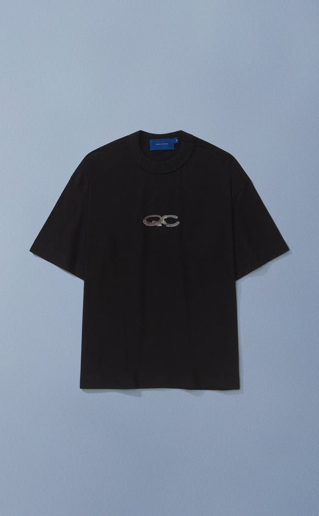 CAMISETA QC AGENTES BOXY PRETO