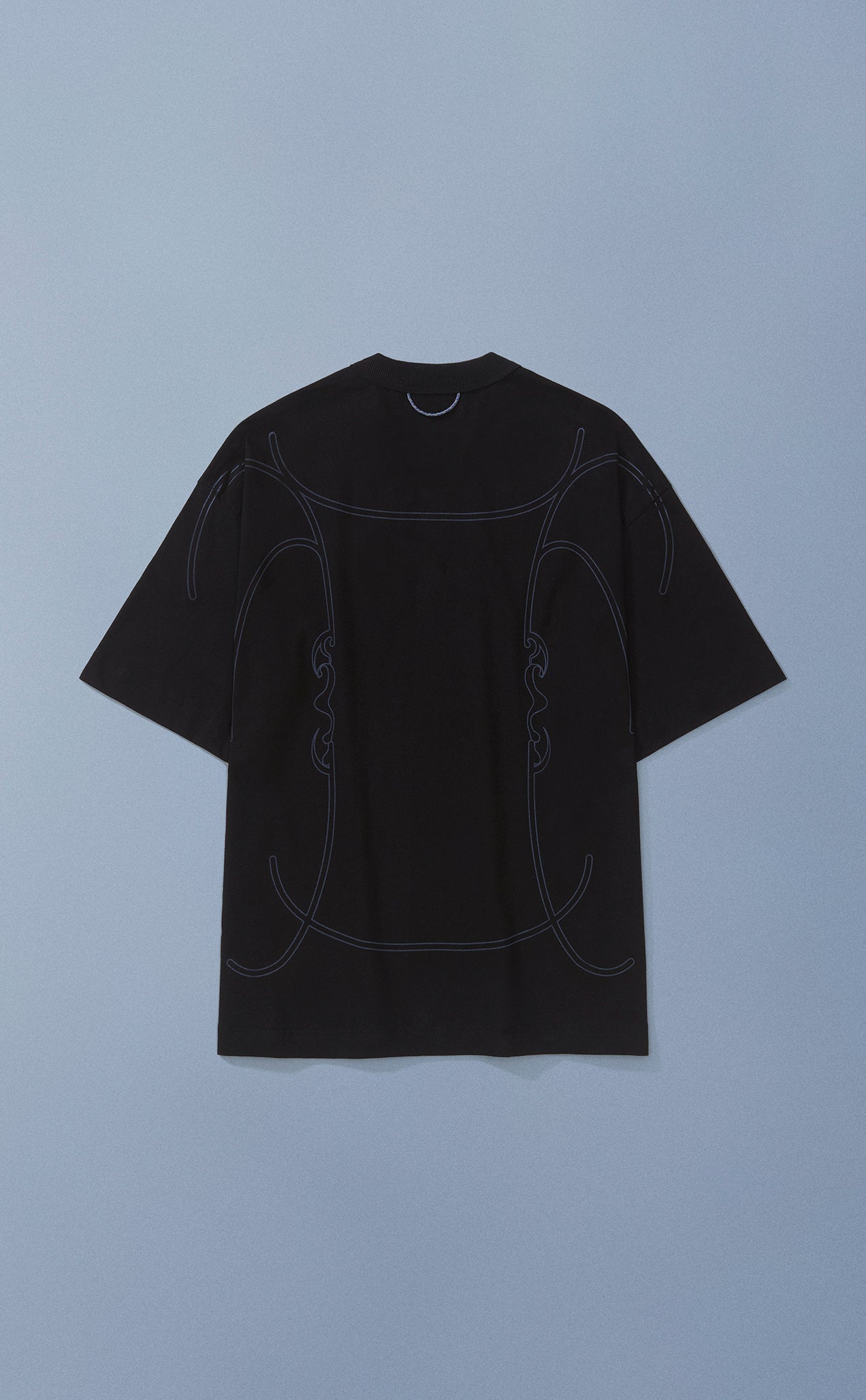CAMISETA QC LINHAS BOXY PRETO