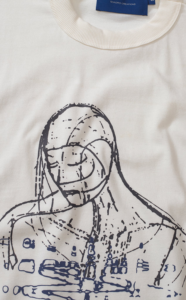 CAMISETA PARTICULAS BOXY OFF-WHITE