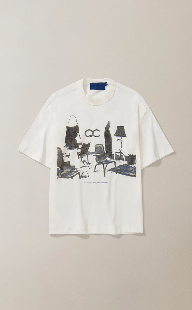 CAMISETA SALA DE ESPERA BOXY OFF-WHITE