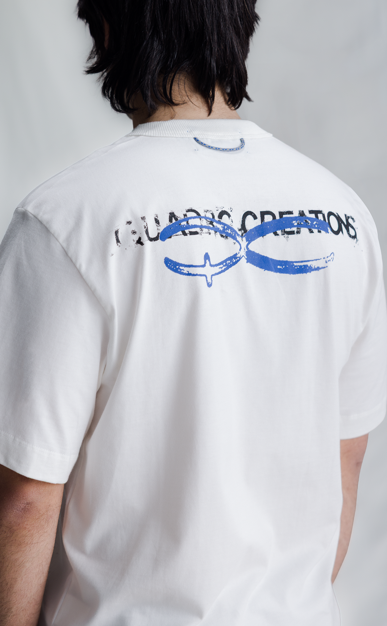 T-SHIRT QUADRO CREATIONS REGULAR OFF WHITE