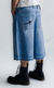 [PRÉ-VENDA] SIDE DART DENIM SUPER BAGGY SHORTS BABY BLUE