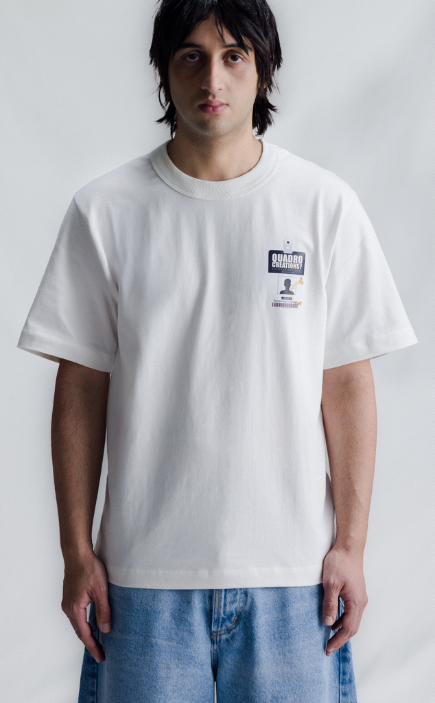 TSHIRT FRAME TEMPORARY BADGE REGULAR OFF WHITE