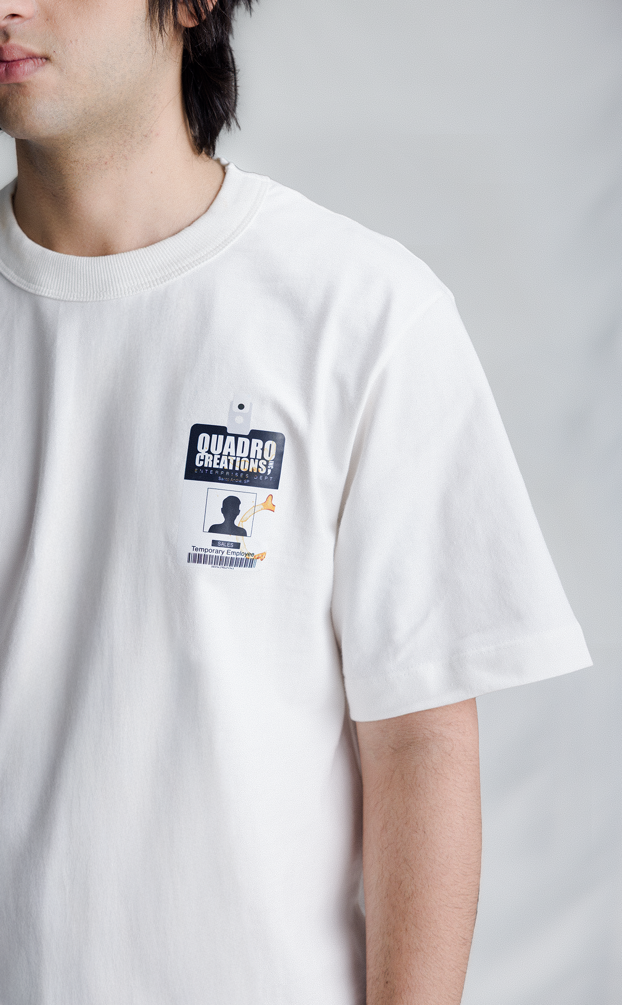 TSHIRT FRAME TEMPORARY BADGE REGULAR OFF WHITE