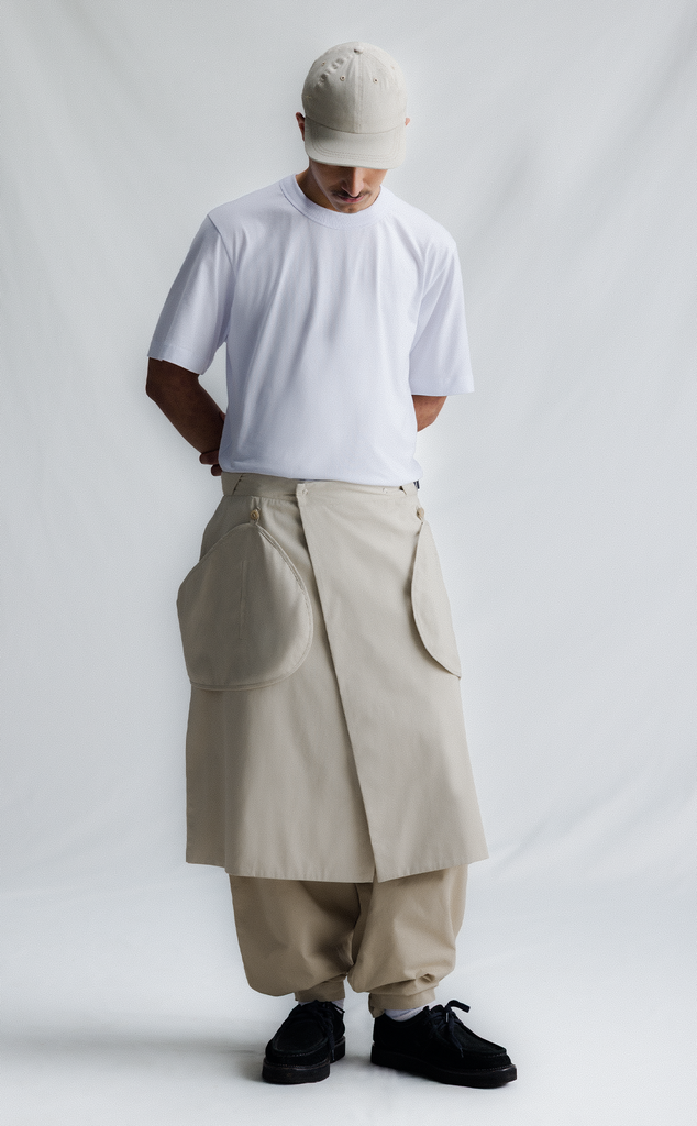 OVERLAP G-HOOK SKIRT CAQUI