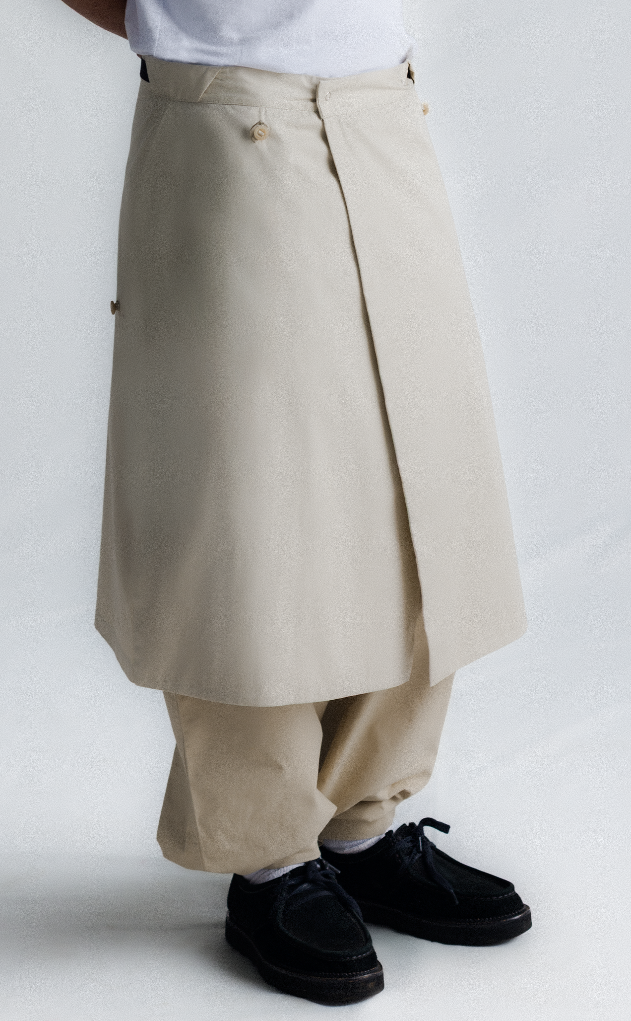 OVERLAP G-HOOK SKIRT CAQUI