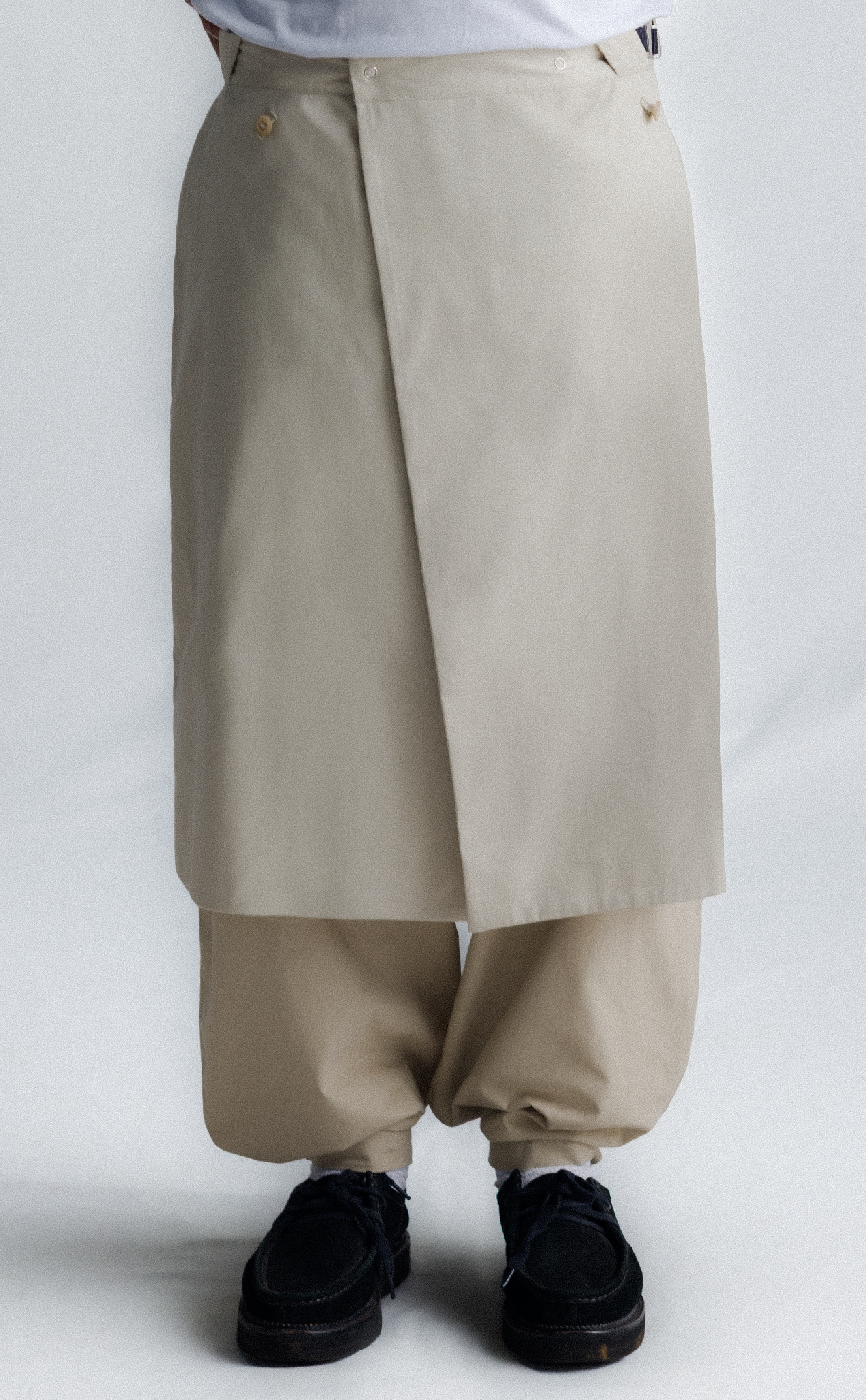 OVERLAP G-HOOK SKIRT CAQUI