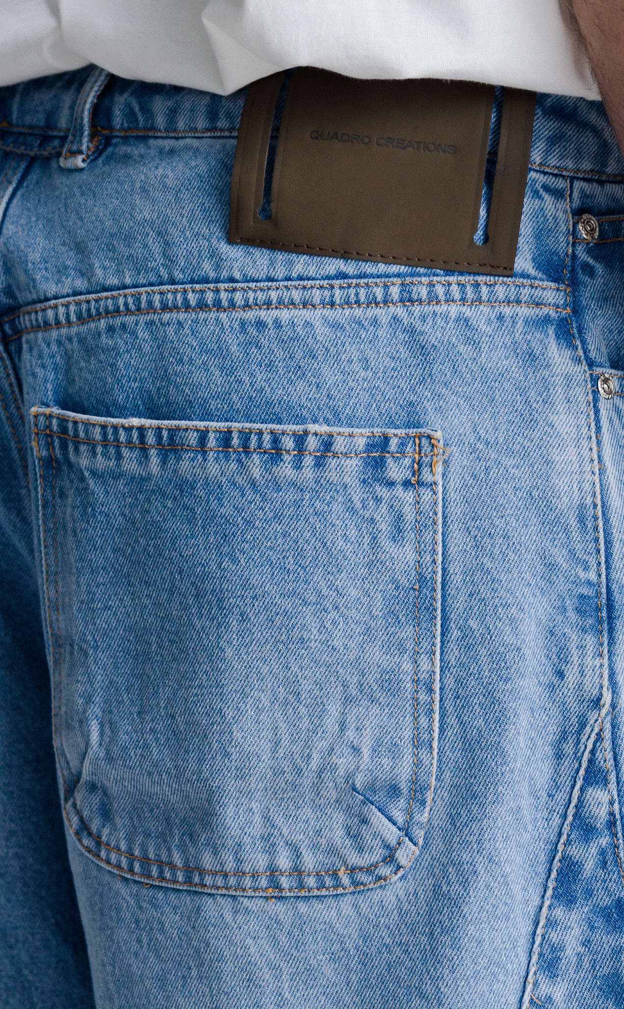 [PRÉ-VENDA] SIDE DART DENIM BAGGY PANTS BABY BLUE