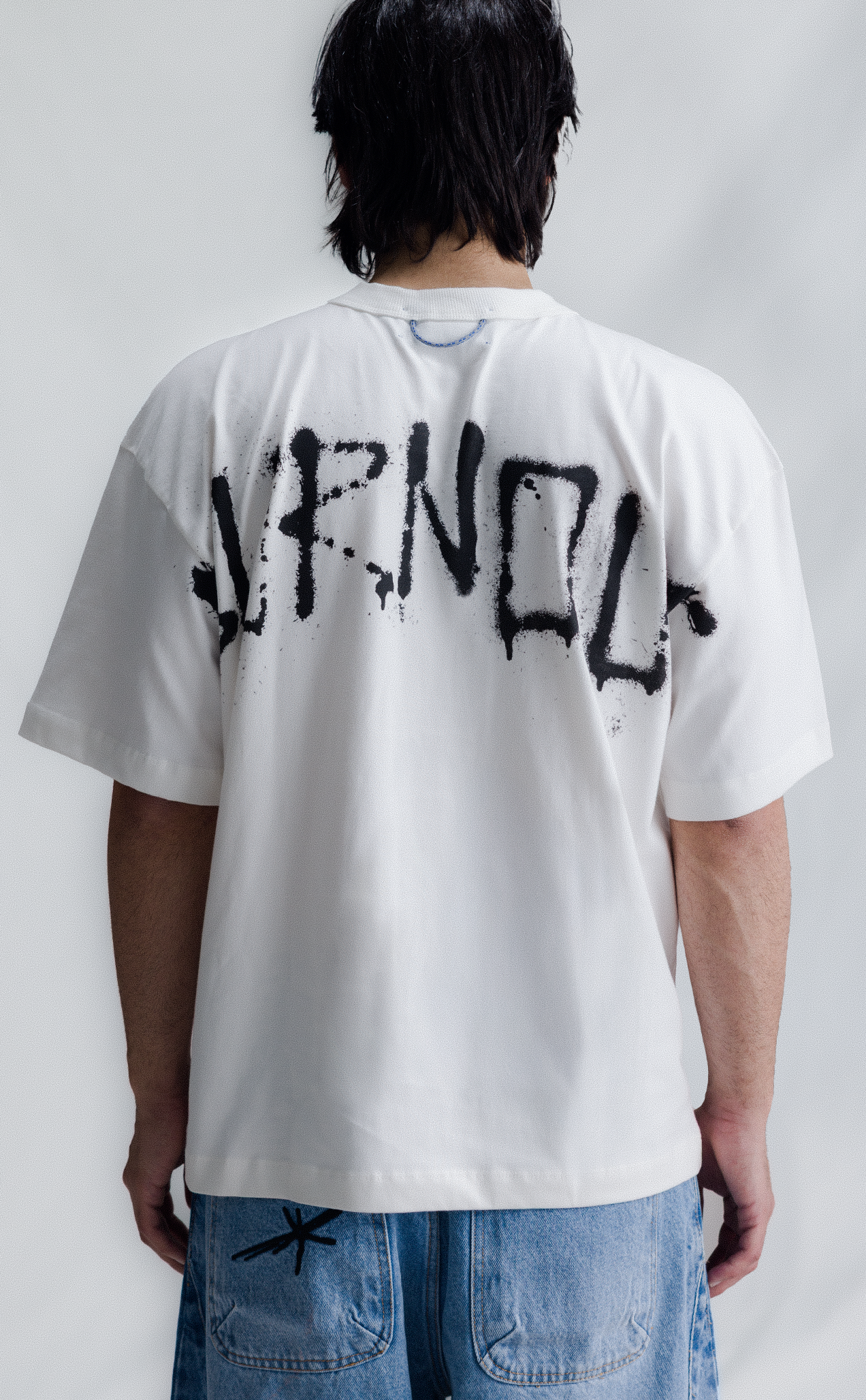 T-SHIRT GRAFITE BURNOUT BOXY OFF WHITE