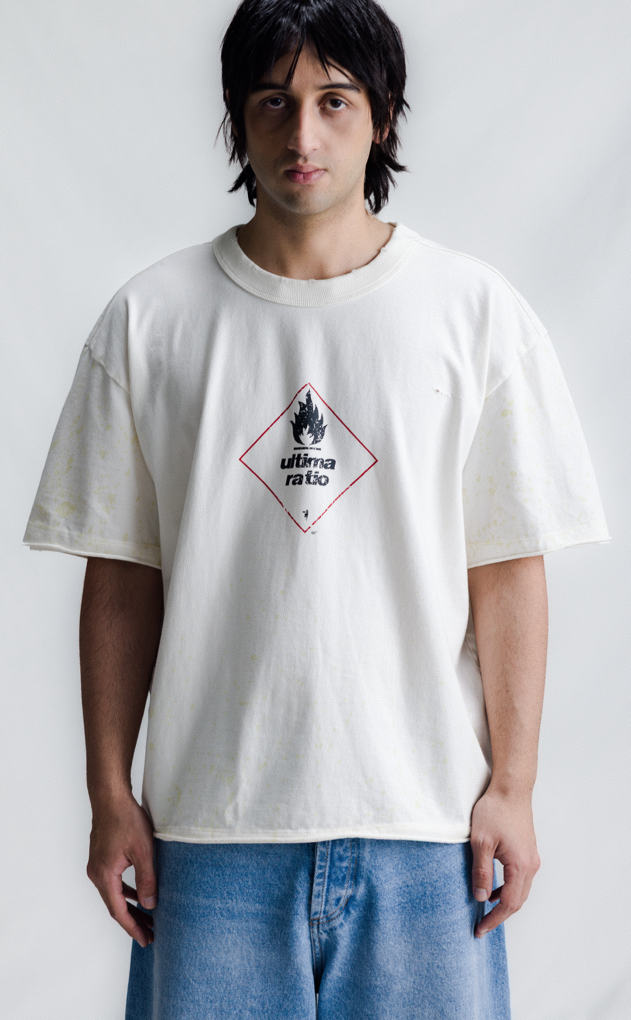 T-SHIRT ULTIMA RATIO BOXY TEARED OFF WHITE