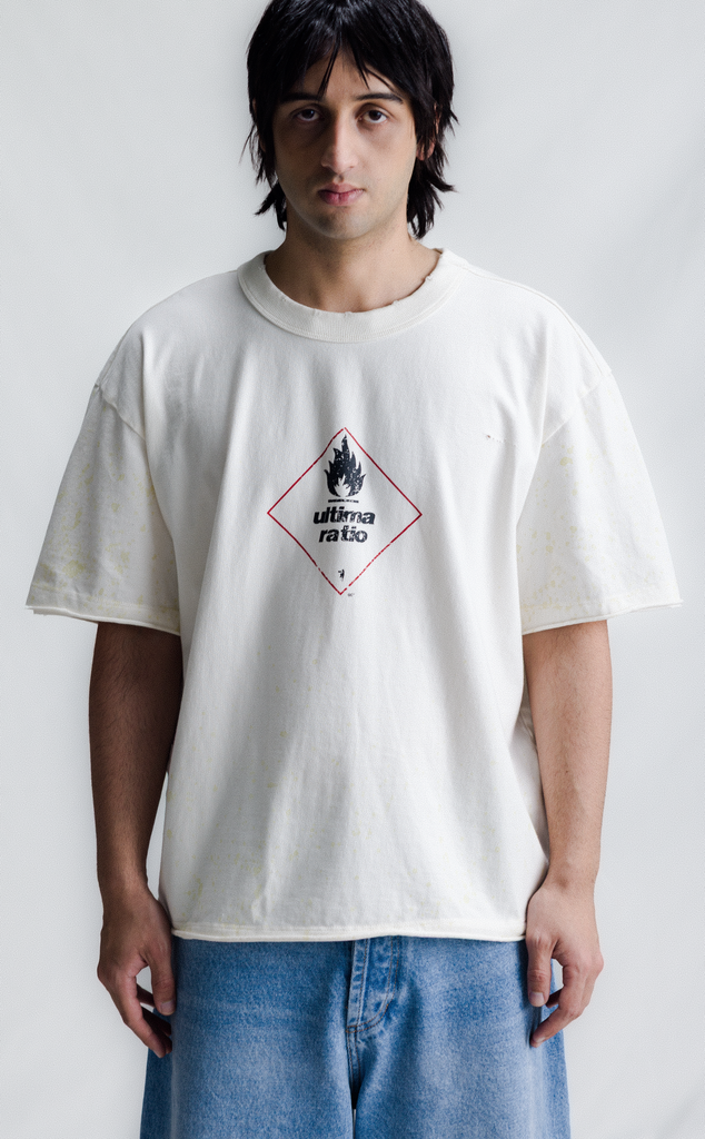 T-SHIRT ULTIMA RATIO BOXY TEARED OFF WHITE