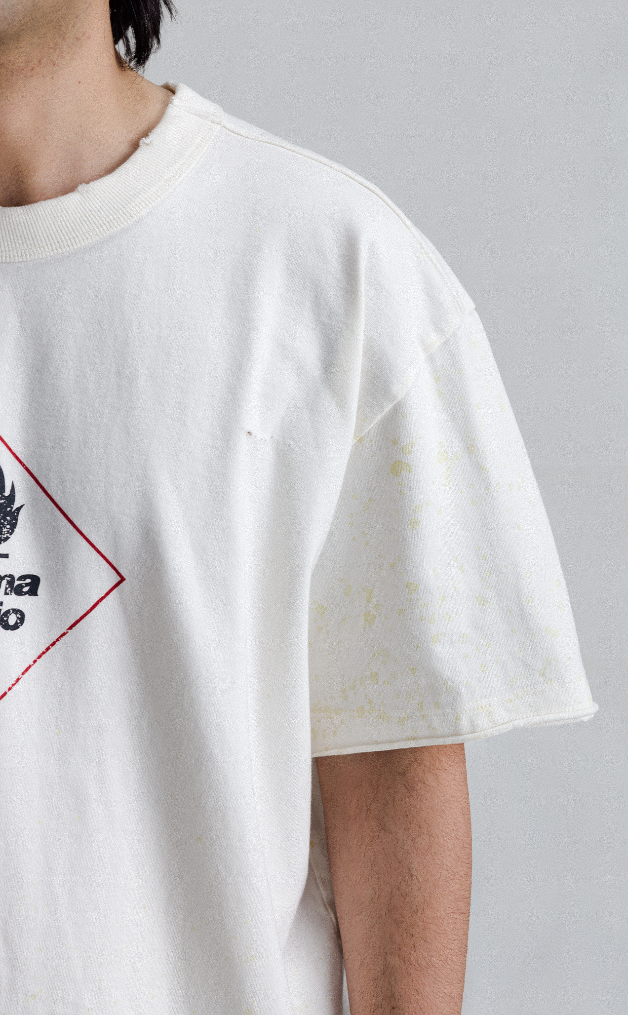 T-SHIRT ULTIMA RATIO BOXY TEARED OFF WHITE