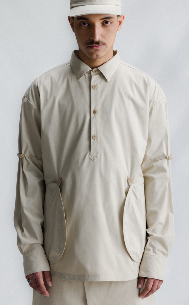 MOTIF LONGSLEEVE SHIRT CAQUI