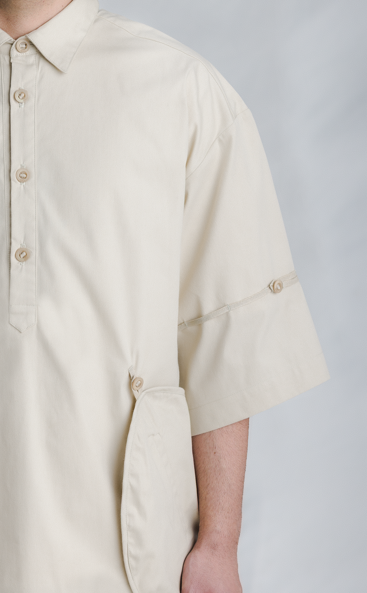 MOTIF SHORTSLEEVE SHIRT CAQUI