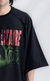 T-SHIRT PIQUET PLAYSOLITAIRE OVERSIZED RAGLAN BLACK