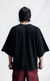 T-SHIRT PIQUET PLAYSOLITAIRE OVERSIZED RAGLAN BLACK