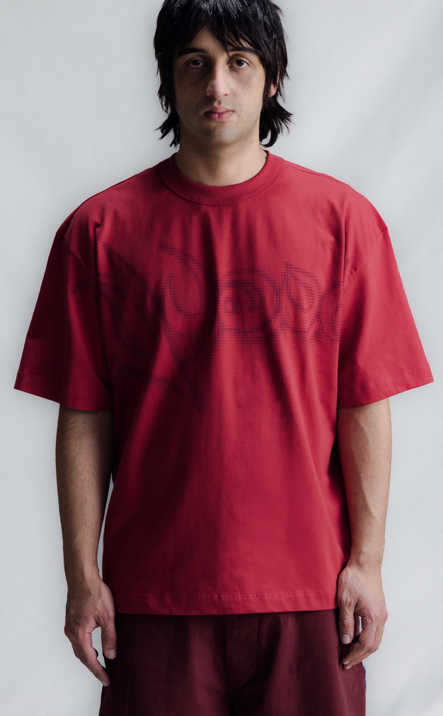 T-SHIRT QUADRO TRIBE BOXY RED