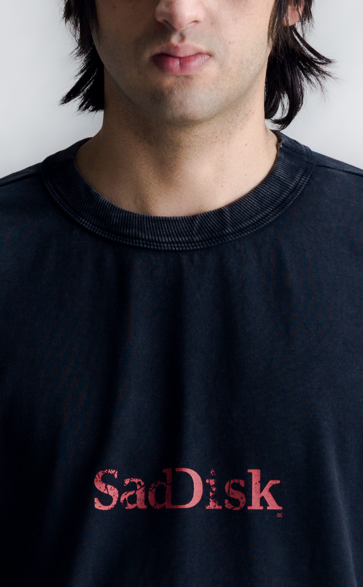 T-SHIRT SADISK BOXY WASHED GREY