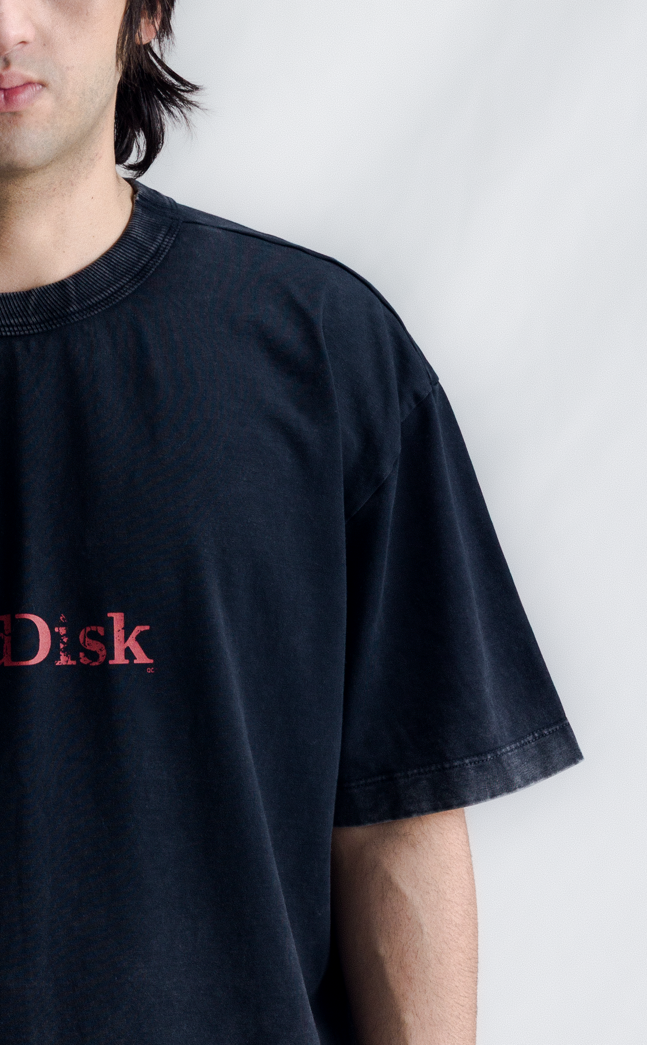 T-SHIRT SADISK BOXY WASHED GREY