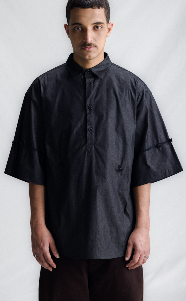 MOTIF SHORTSLEEVE SHIRT PRETO