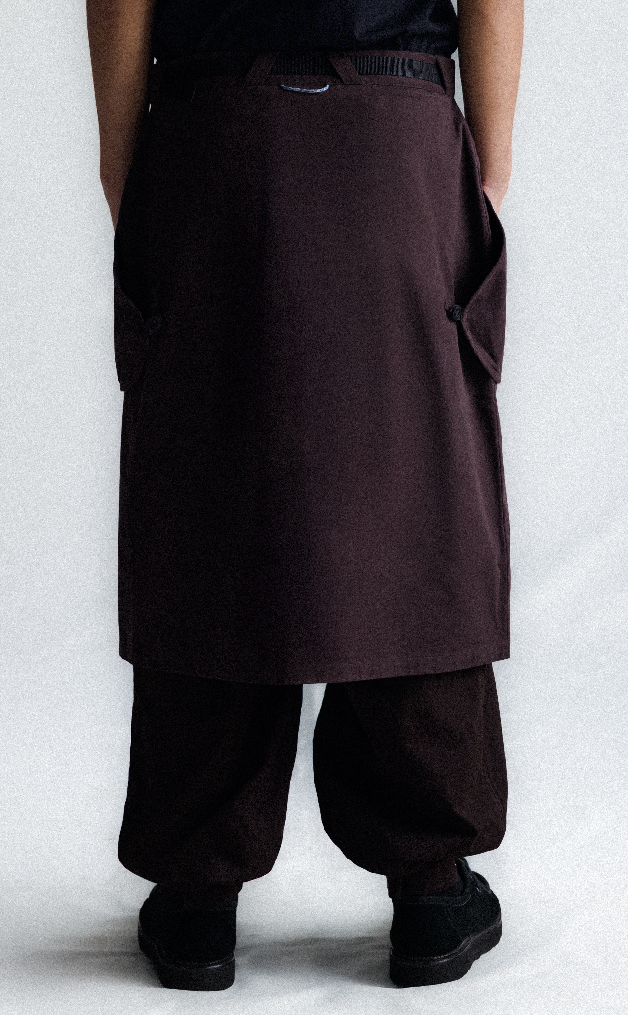 OVERLAP G-HOOK SKIRT CAFÉ