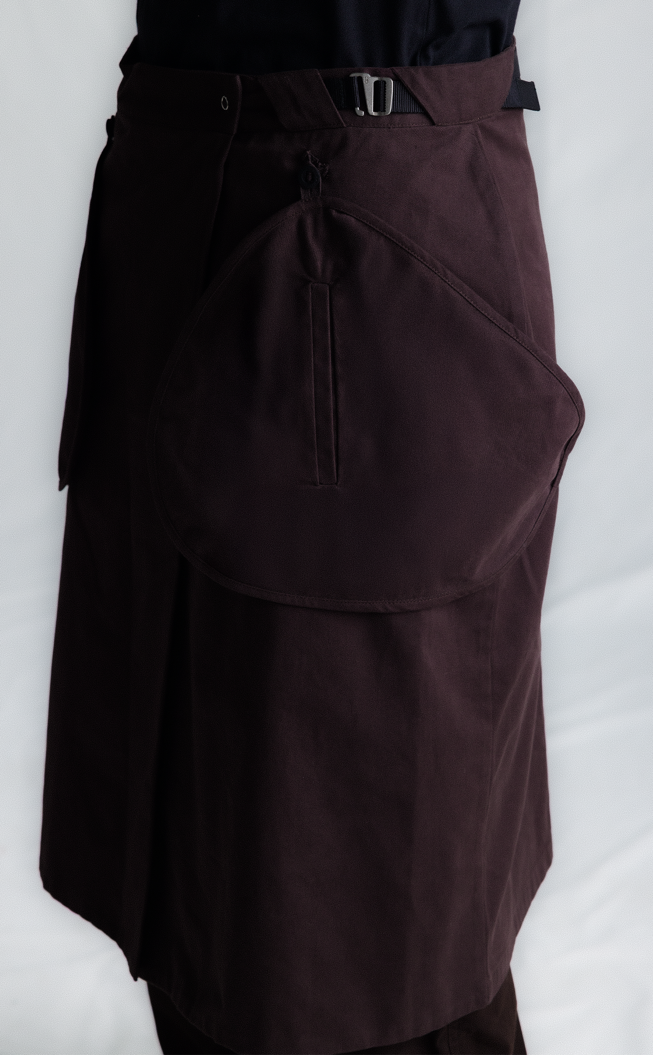 OVERLAP G-HOOK SKIRT CAFÉ